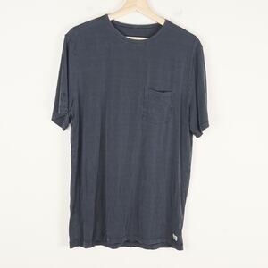 Vuori Linear Striped Ink Dark Gray Tech Tee Mens Sz L